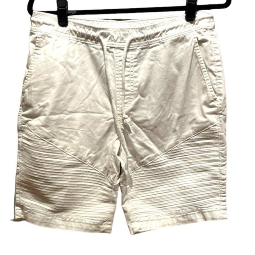American Rag Men’s White Moto Style White Drawstring Shirts Size Small